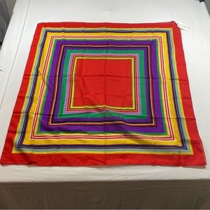 Multi color scarf hankerchief Feminine orange red white blue green yellow scarf